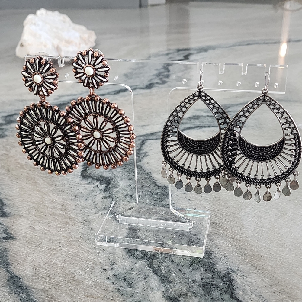 Large Statement Teardrop Earring Bundle - image 2